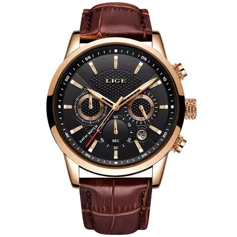 Relógio Men´s Luxe Couro Legítimo